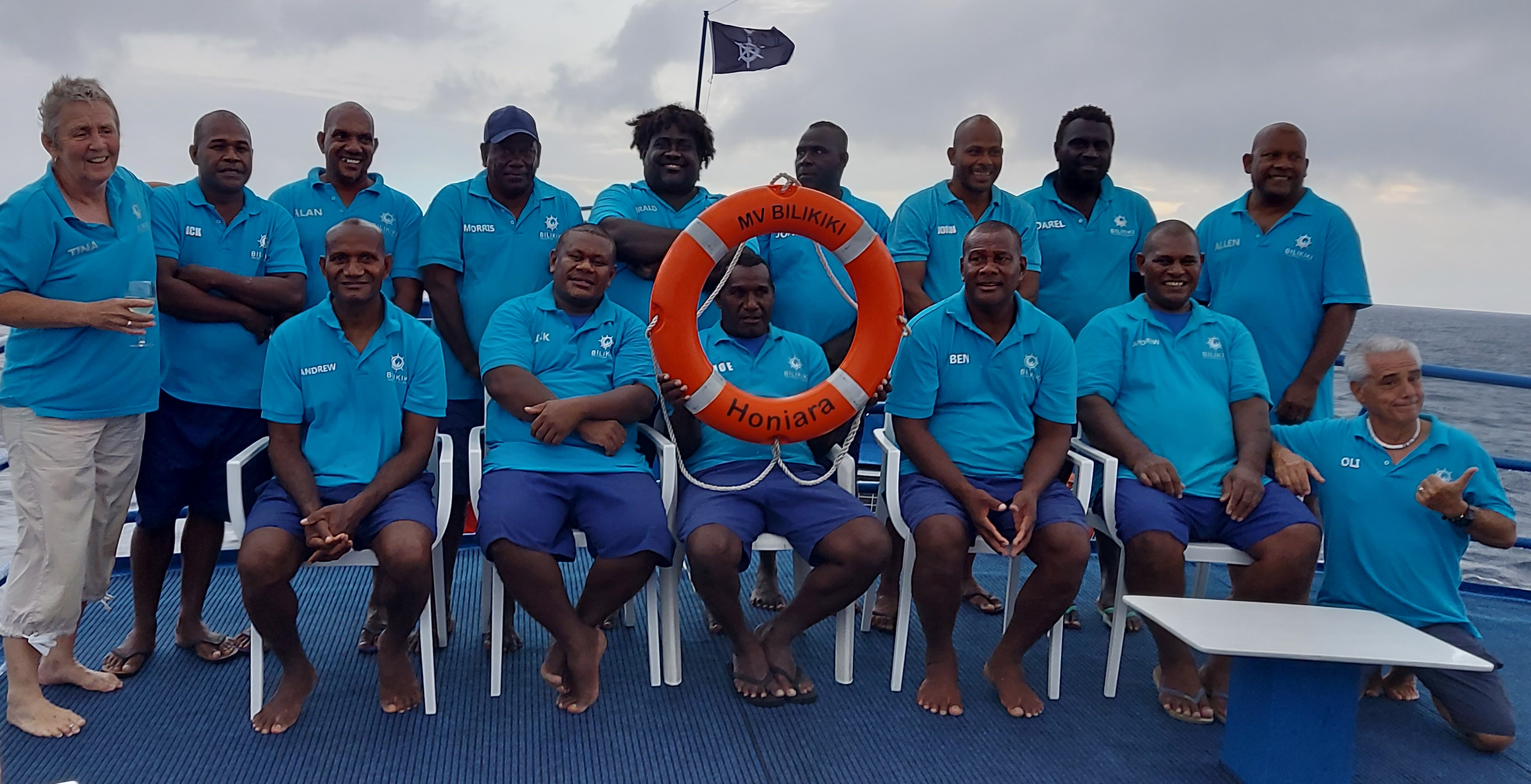 The Bilikiki crew in the Solomon Islands